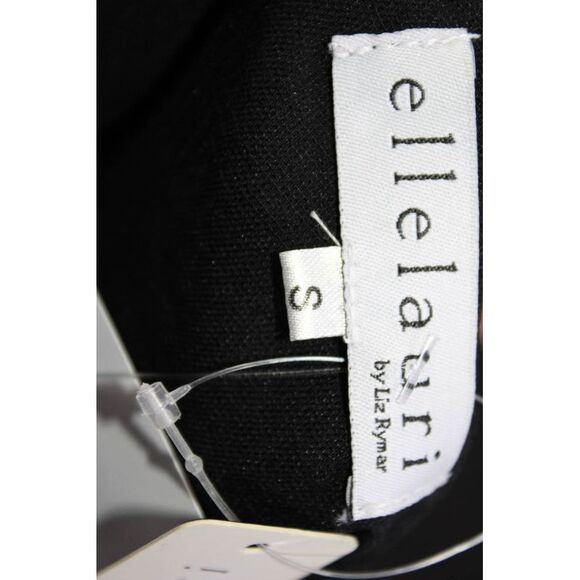 Ellelauri Women's Asymmetrical Ruffle Sleeveless Blouse Black Size S - Picture 5 of 6